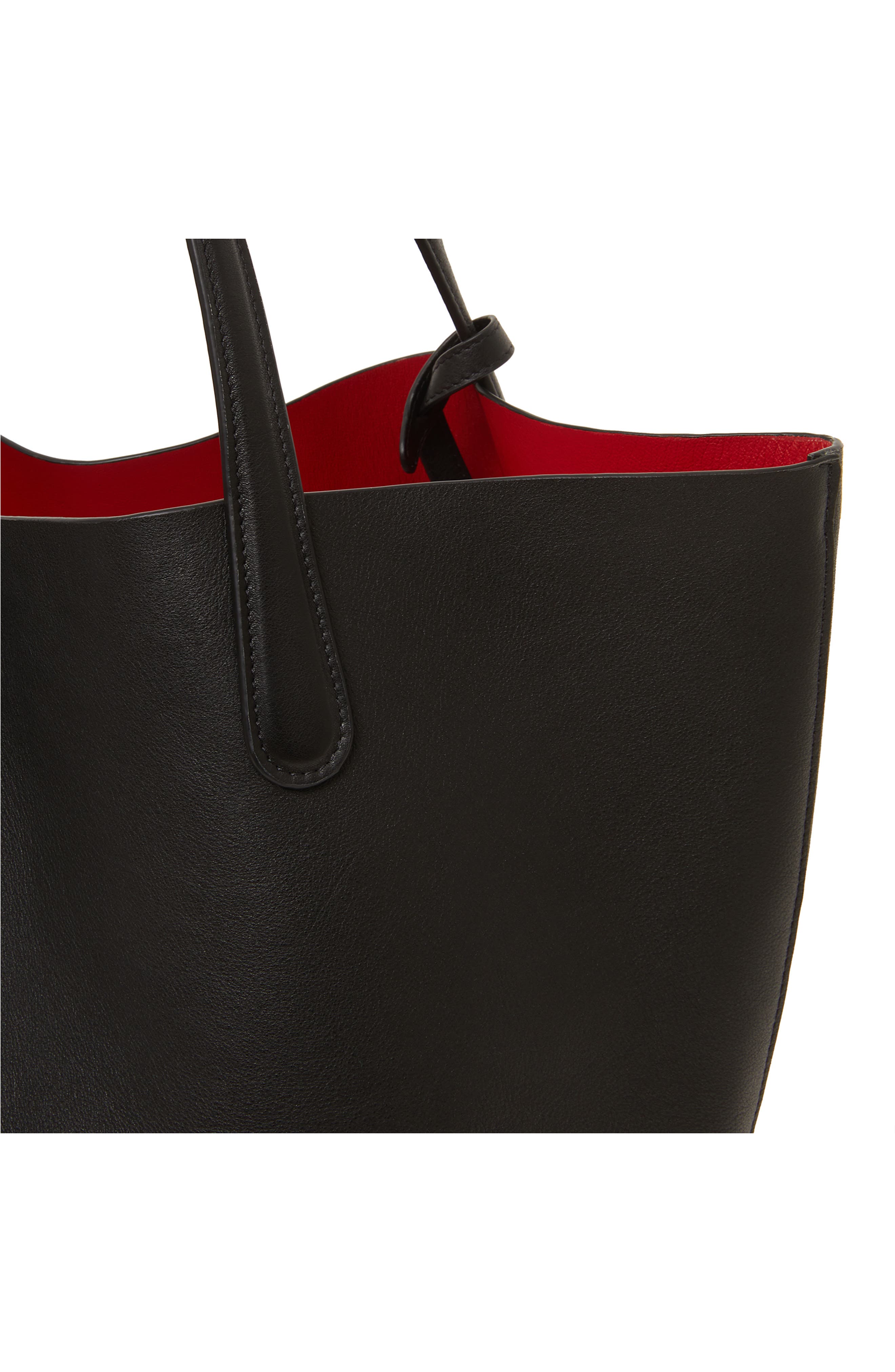 Mansur Gavriel Everyday Soft Leather Tote, Alternate, color, Black/Flamma