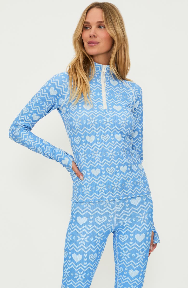 Beach Riot Kamara Fair Isle Half Zip Top, Alternate, color, 