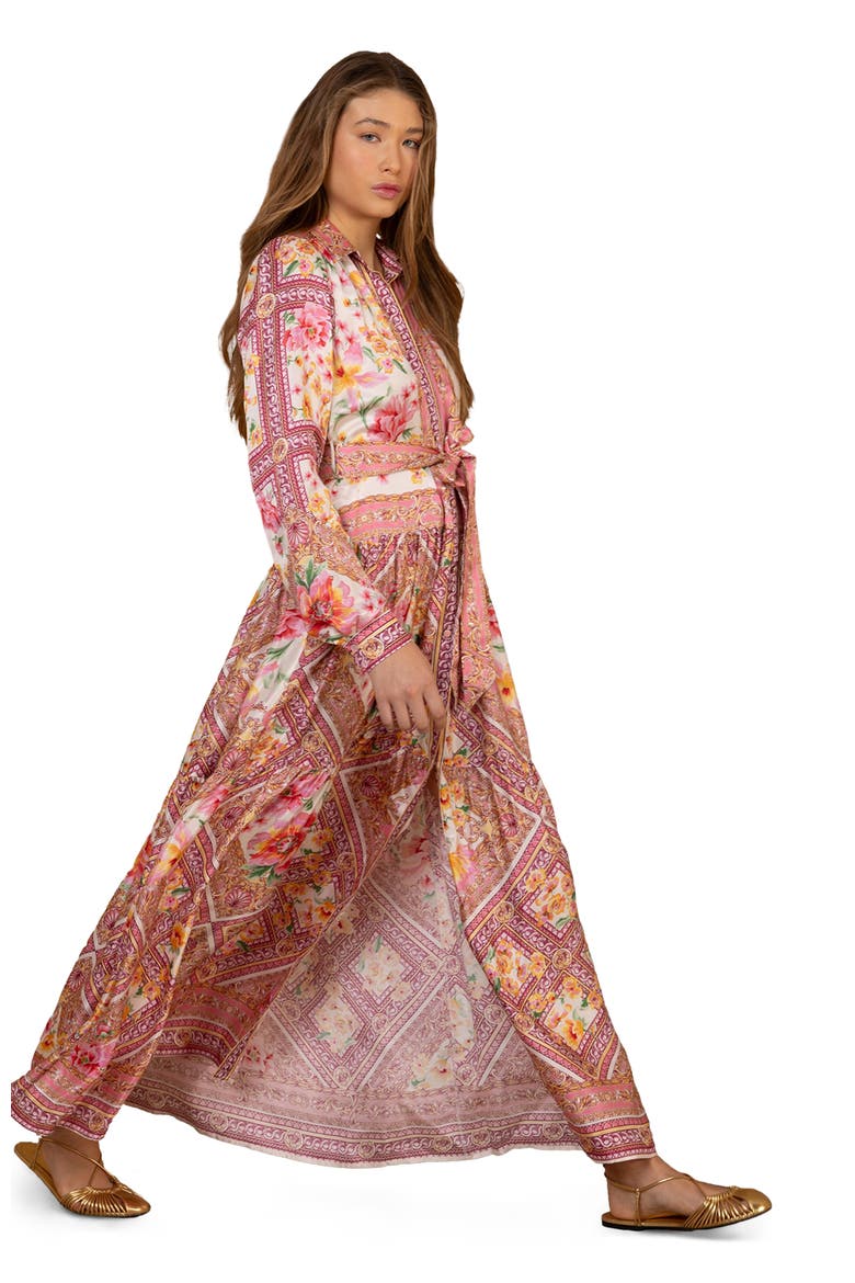 Nicandra Charmeuse Maxi Dress, Alternate, color, Coral