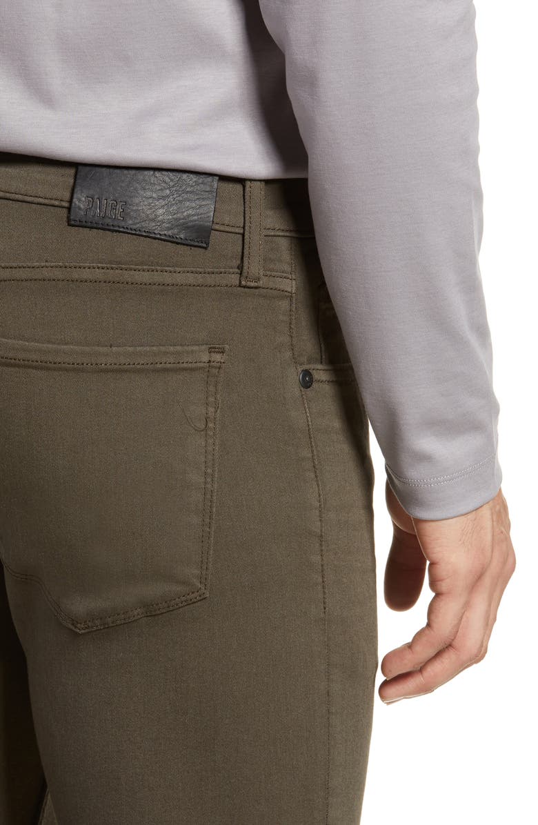 PAIGE Transcend Lennox Slim Tapered Leg Five Pocket Pants, Alternate, color, River Moss