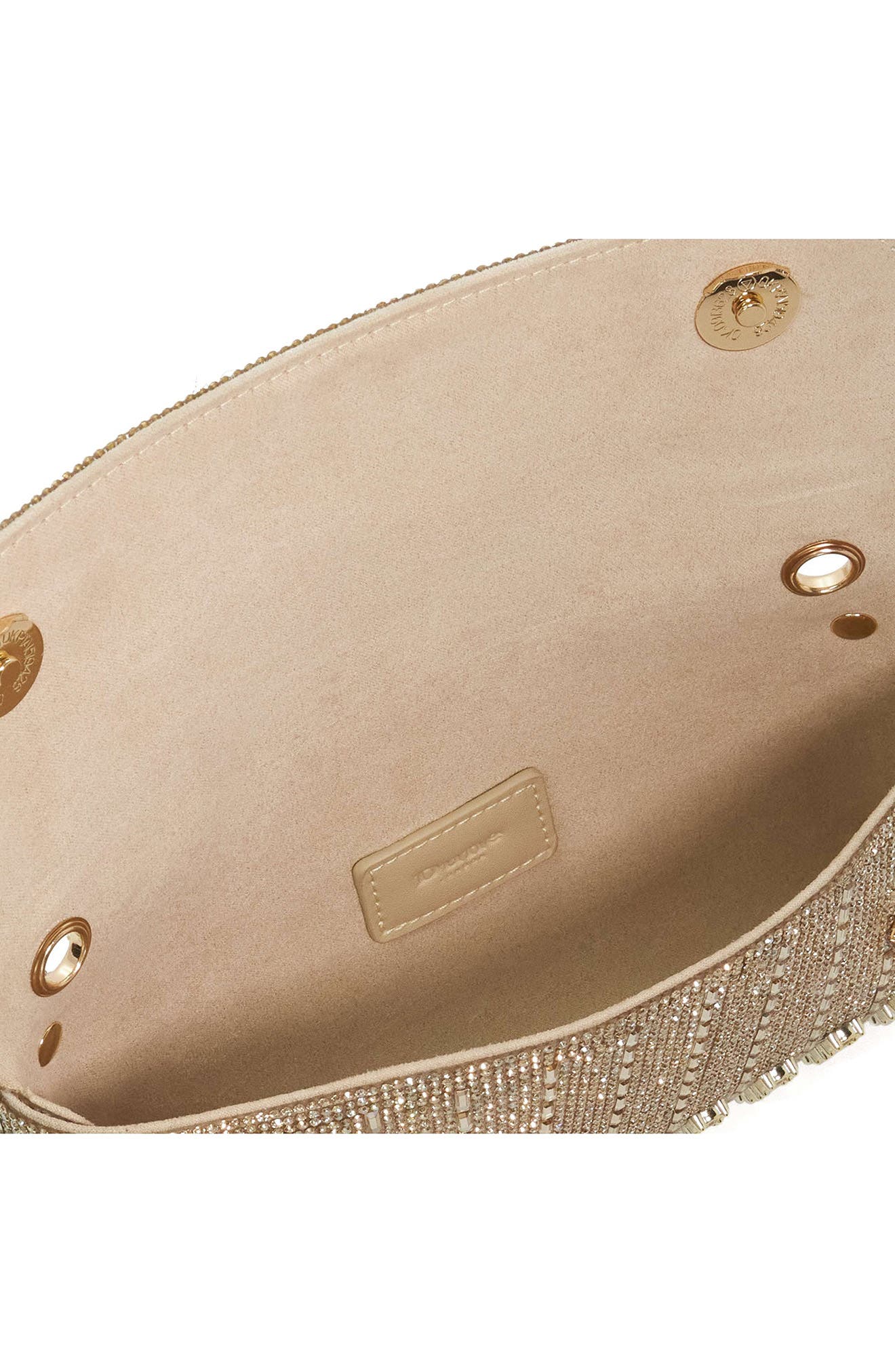 Elabourate Crystal Clutch, Alternate, color, GOLD
