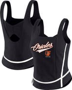 WEAR by Erin Andrews Women's WEAR by Erin Andrews  Black Baltimore Orioles Square Neck Tank Top