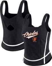 WEAR by Erin Andrews Women's WEAR by Erin Andrews Black Baltimore Orioles Square Neck Tank Top