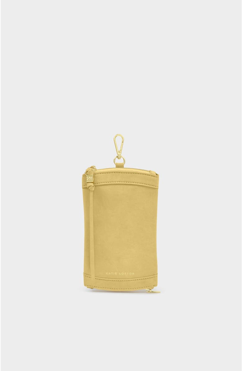 Katie Loxton Clip On Sunglasses Case, Main, color, Butter Yellow Suedette