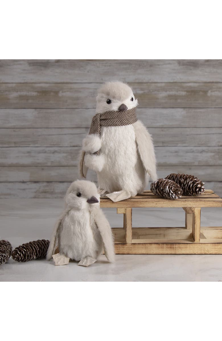 Northlight Sisal Penguin with Scarf Christmas Figure - 8", Alternate, color, Ivory