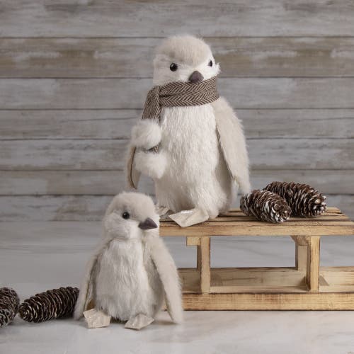Northlight Sisal Penguin With Scarf Christmas Figure In White