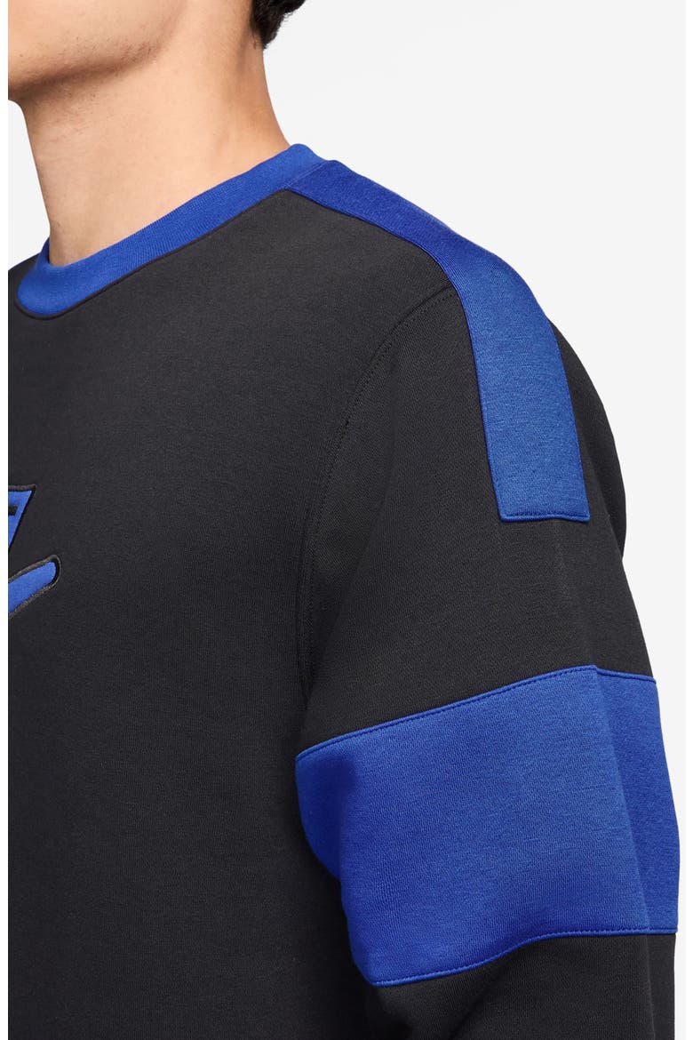 Sportswear Club Fleece Crewneck Sweatshirt, Alternate, color, BLACK/ GAME ROYAL