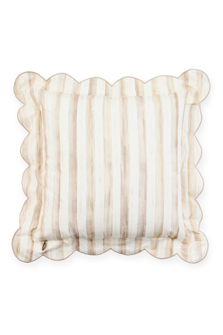 Mocha Check Reversible Scallop Accent Pillow, Alternate, color, MOCHA