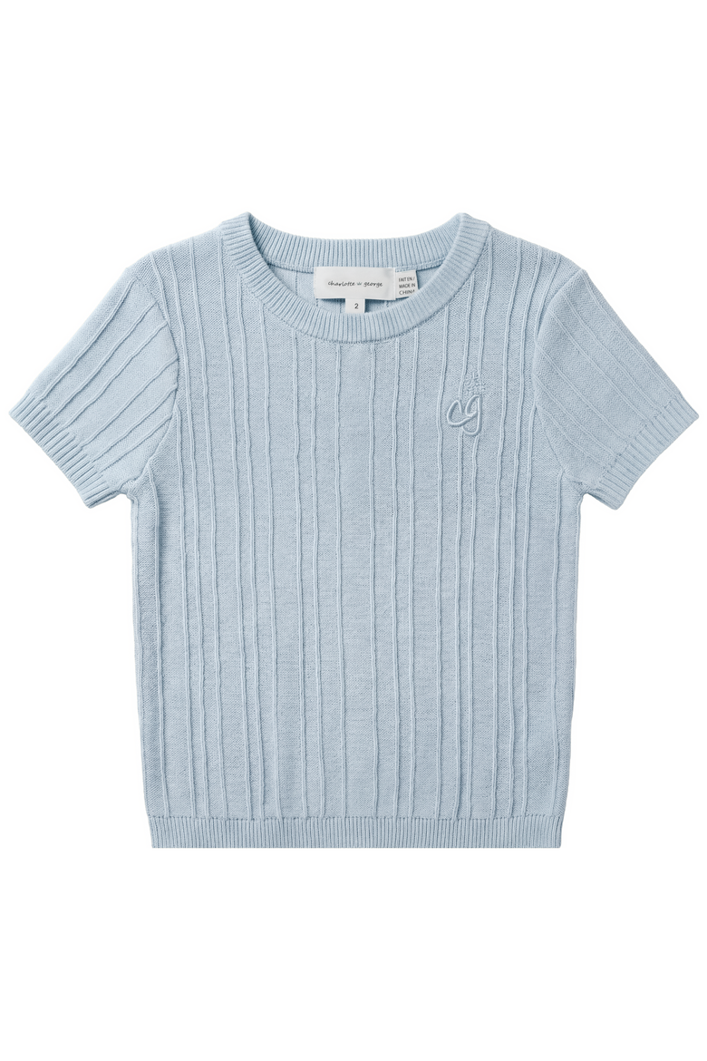 Cotton Rib Knit Sweater, Main, color, Dusty Blue