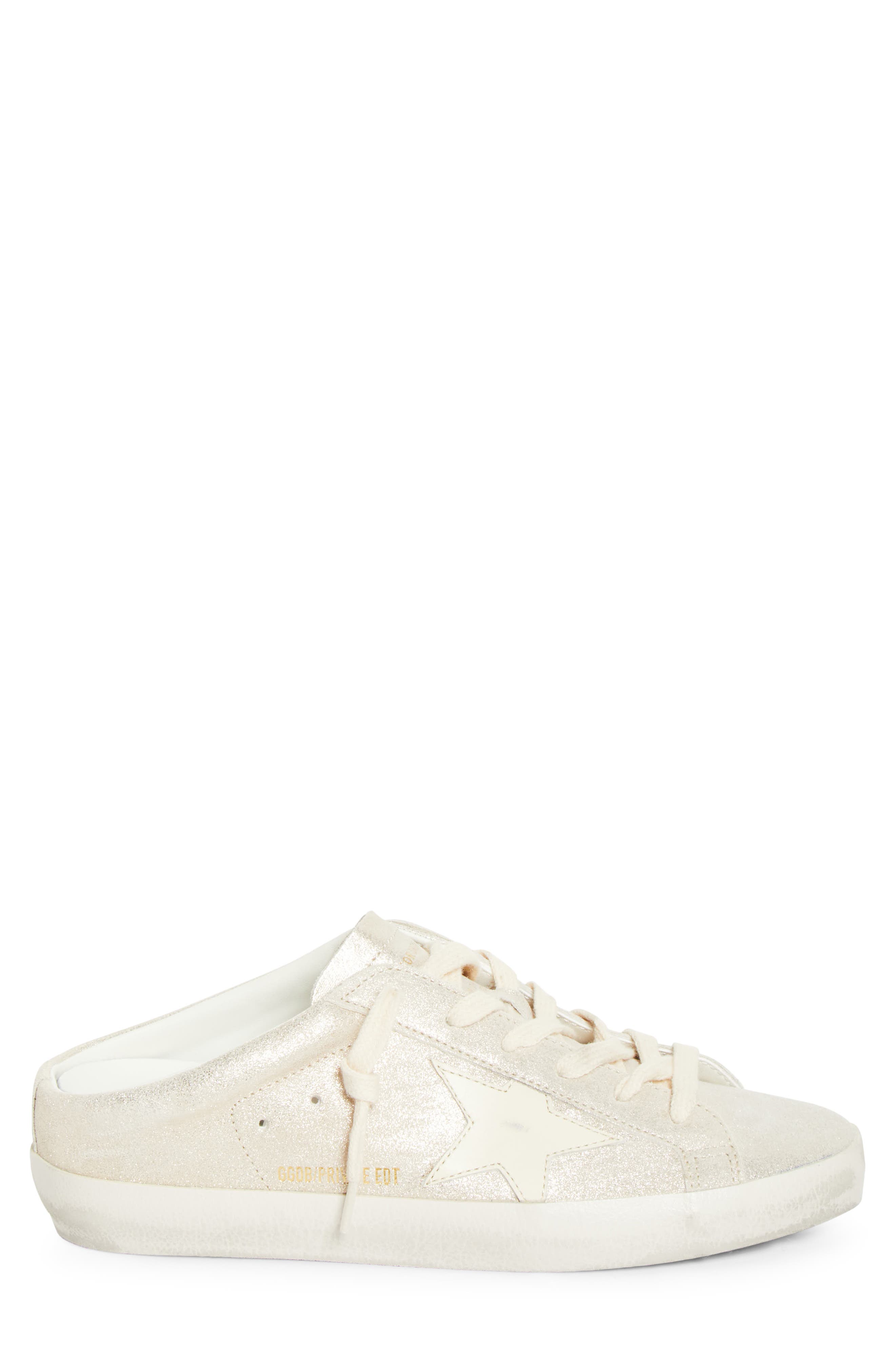 Golden Goose Super-Star Sabot Mule Sneaker, Alternate, color, Platinum/ Cream