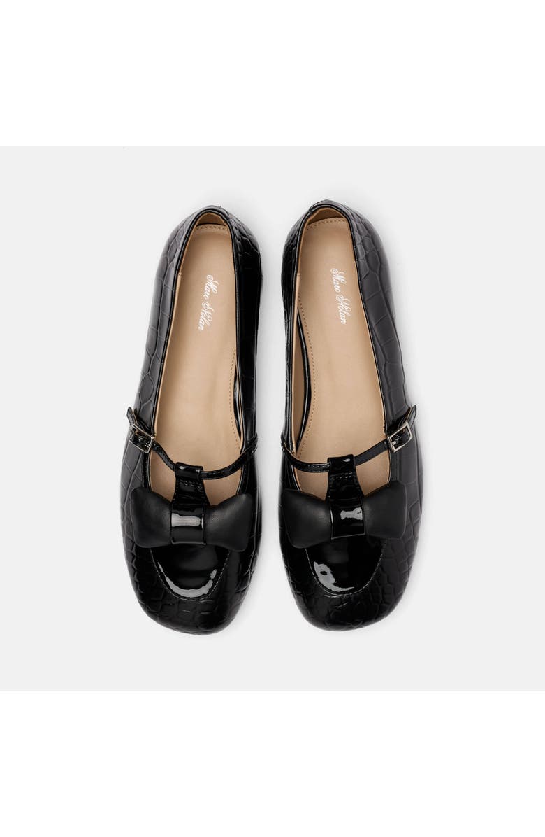 MARC NOLAN Mina Leather Mary Jane Flats, Alternate, color, Black Croc