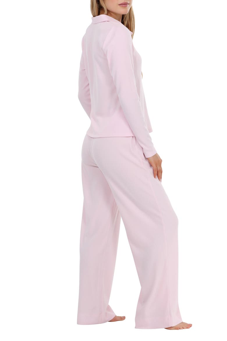 Coffee Club Waffle Knit Pajamas, Alternate, color, STRAWBERRY