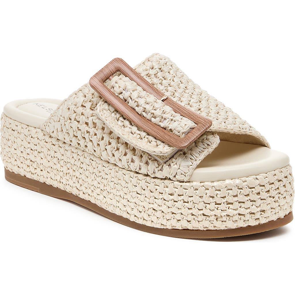 Kelsi Dagger Brooklyn Dover Woven Platform Sandal In Shell