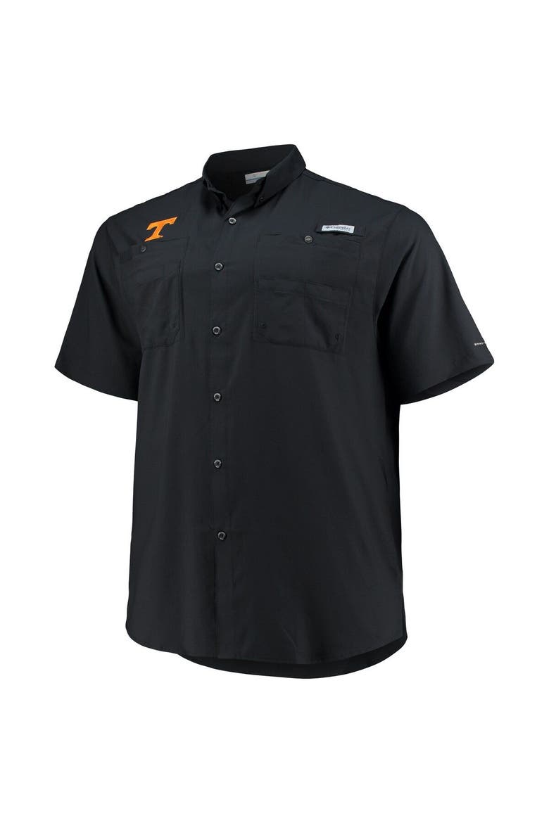 Men's Columbia Black Tennessee Volunteers Big & Tall Tamiami Omni-Shade Button-Down Shirt, Alternate, color, Black