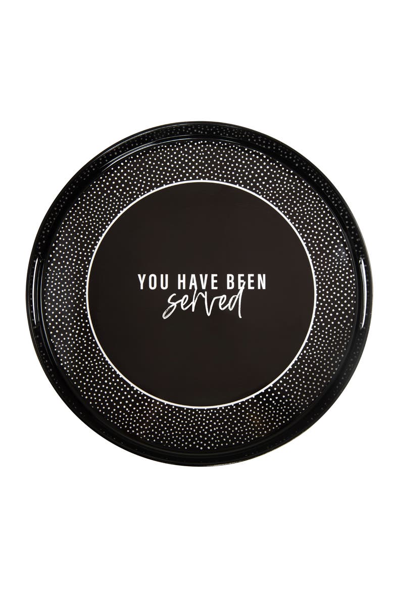 You've Been Served Plastic Serving Tray Ceramic Black, Main, color, Black