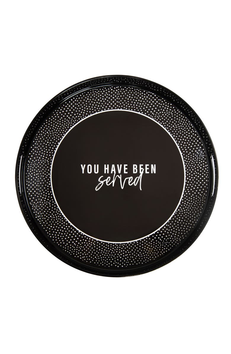 Totalee Gift You've Been Served Plastic Serving Tray Ceramic Black, Main, color, Black