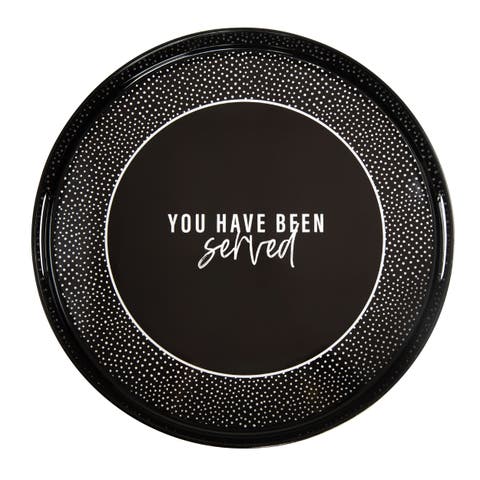 You've Been Served Plastic Serving Tray Ceramic Black
