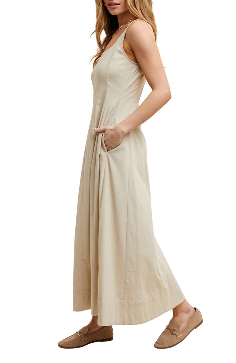 WISHLIST Strech Cotton Maxi Tank Dress, Alternate, color, Ecru