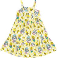 Hello Kitty Sleeveless Smocked Tiered Dress