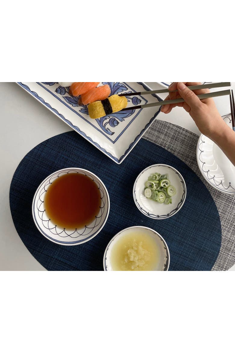 Heritage Blue Bird Assorted Set of 3 Canape Dishes, Alternate, color, Multi