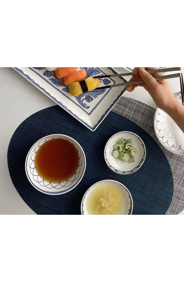 Twig New York Heritage Blue Bird Assorted Set of 3 Canape Dishes, Alternate, color, Multi