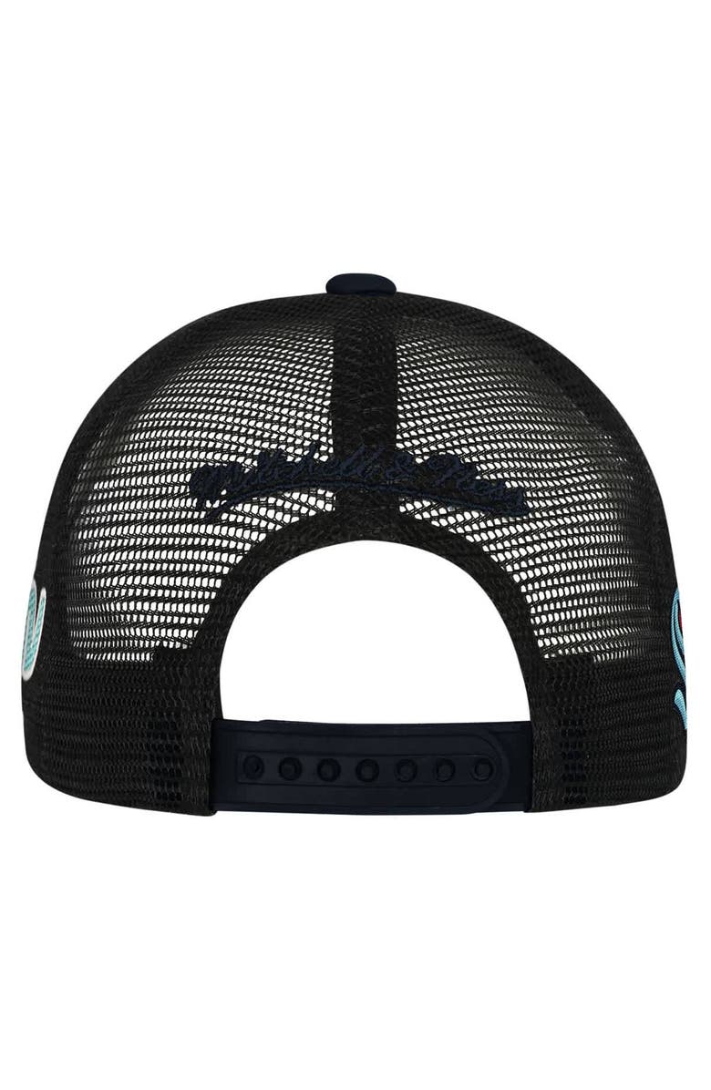 Mitchell & Ness Youth Mitchell & Ness  White Seattle Kraken Mascot Adjustable Trucker Hat, Alternate, color, White