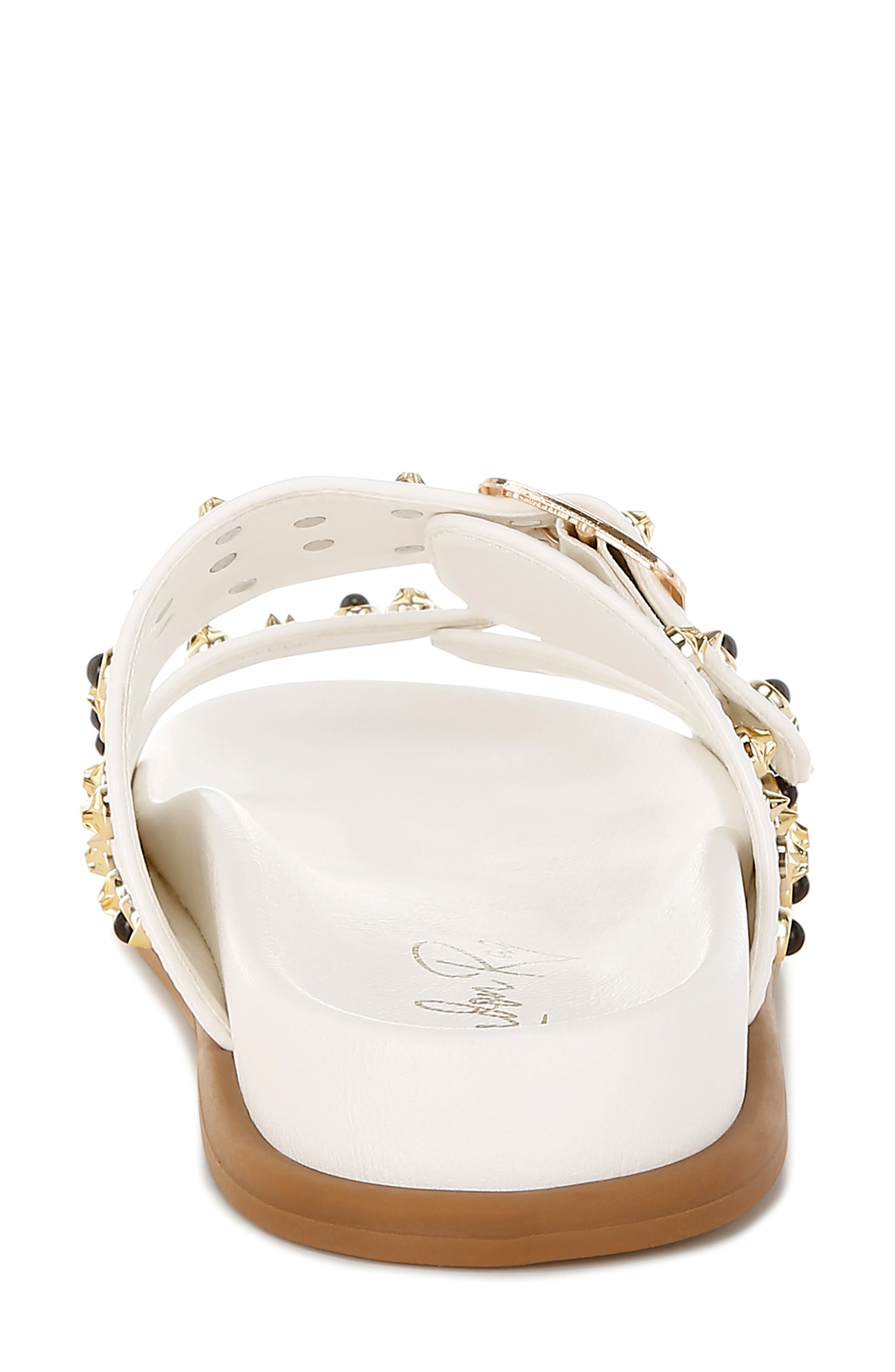 Lumina Studded Slide Sandal, Alternate, color, WHITE