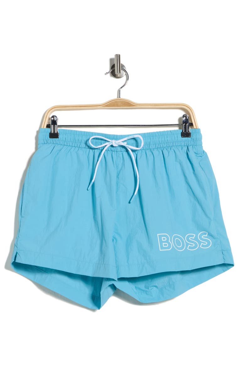 BOSS Mooneye Swim Trunks, Alternate, color, Light/ Pastel Blue