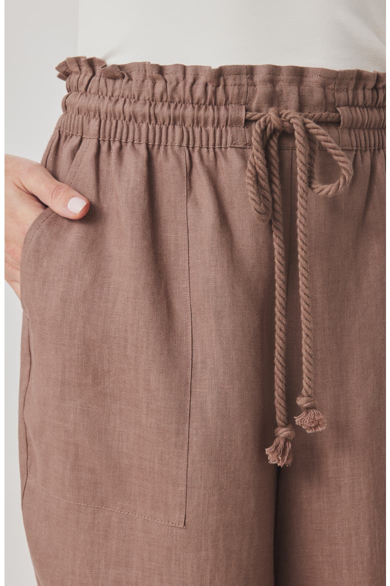 Stella Paperbag Linen Wide Leg Pants, Alternate, color, WICKER