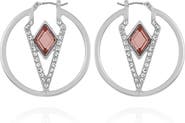 Vince Camuto Glass Stone Hoop Earrings