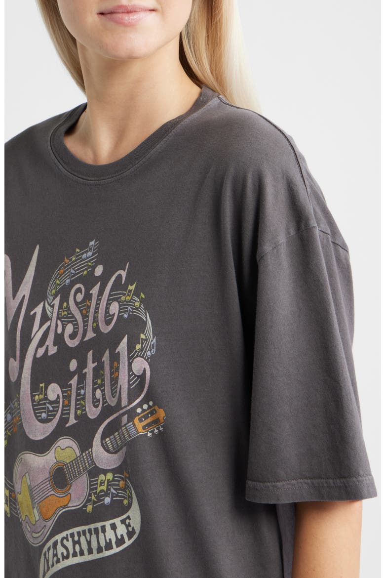Music City Nashville Graphic T-Shirt, Alternate, color, VINTAGE BLACK