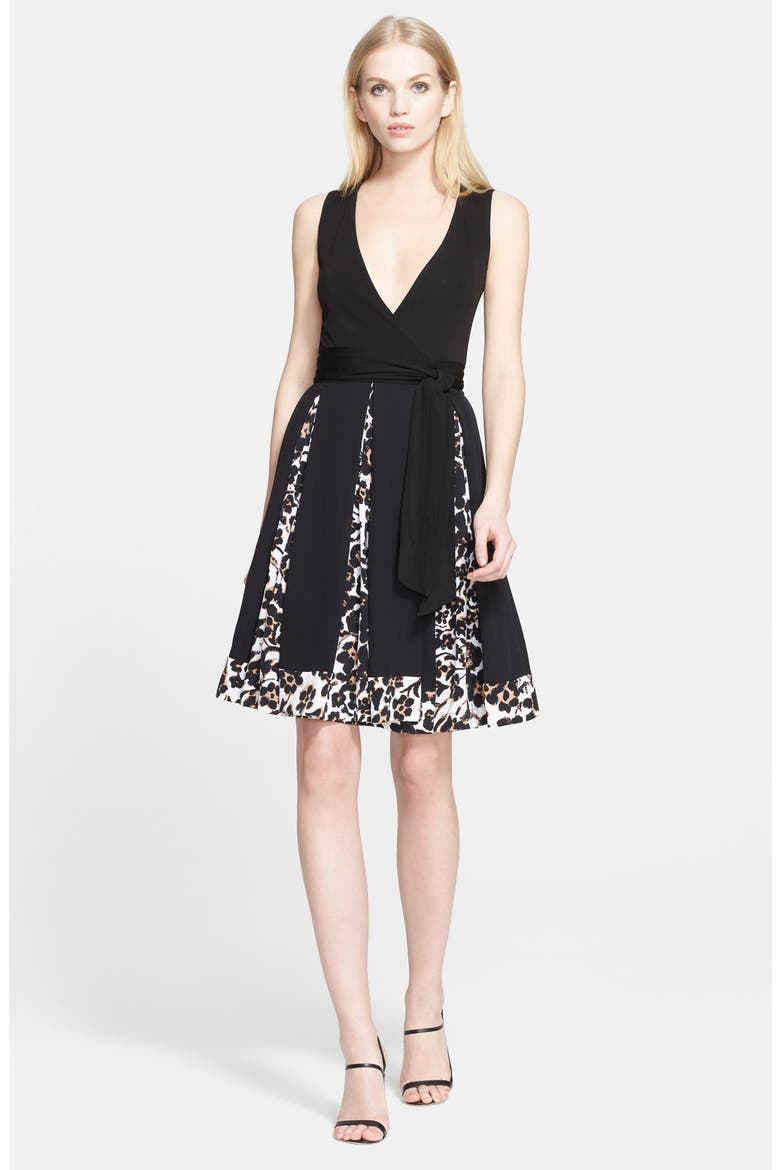 Cheetah Print Silk Wrap Dress (Nordstrom Exclusive), Main, color, CHEETAH FLORAL LARGE PRINT