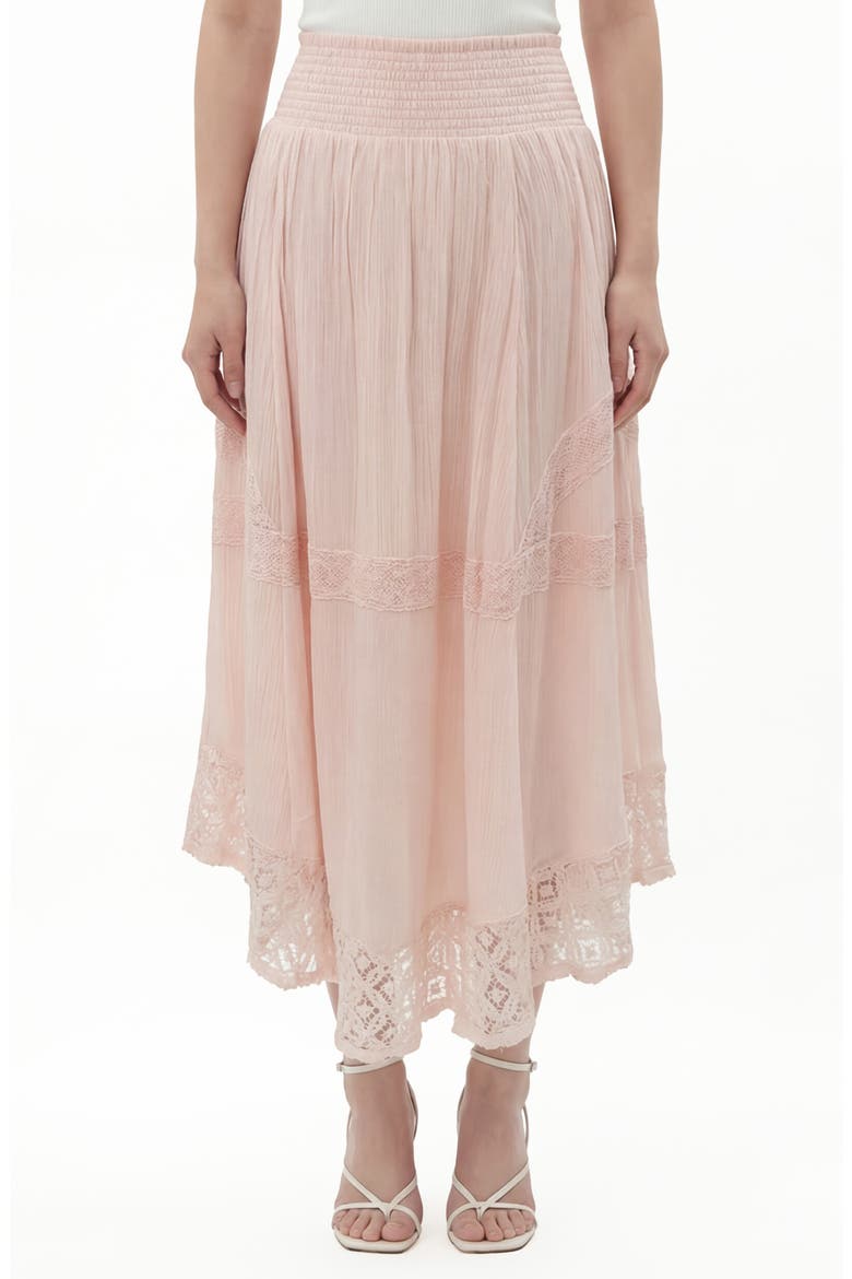 Viola Lace Trim Skirt, Main, color, BALLET SLIPPER