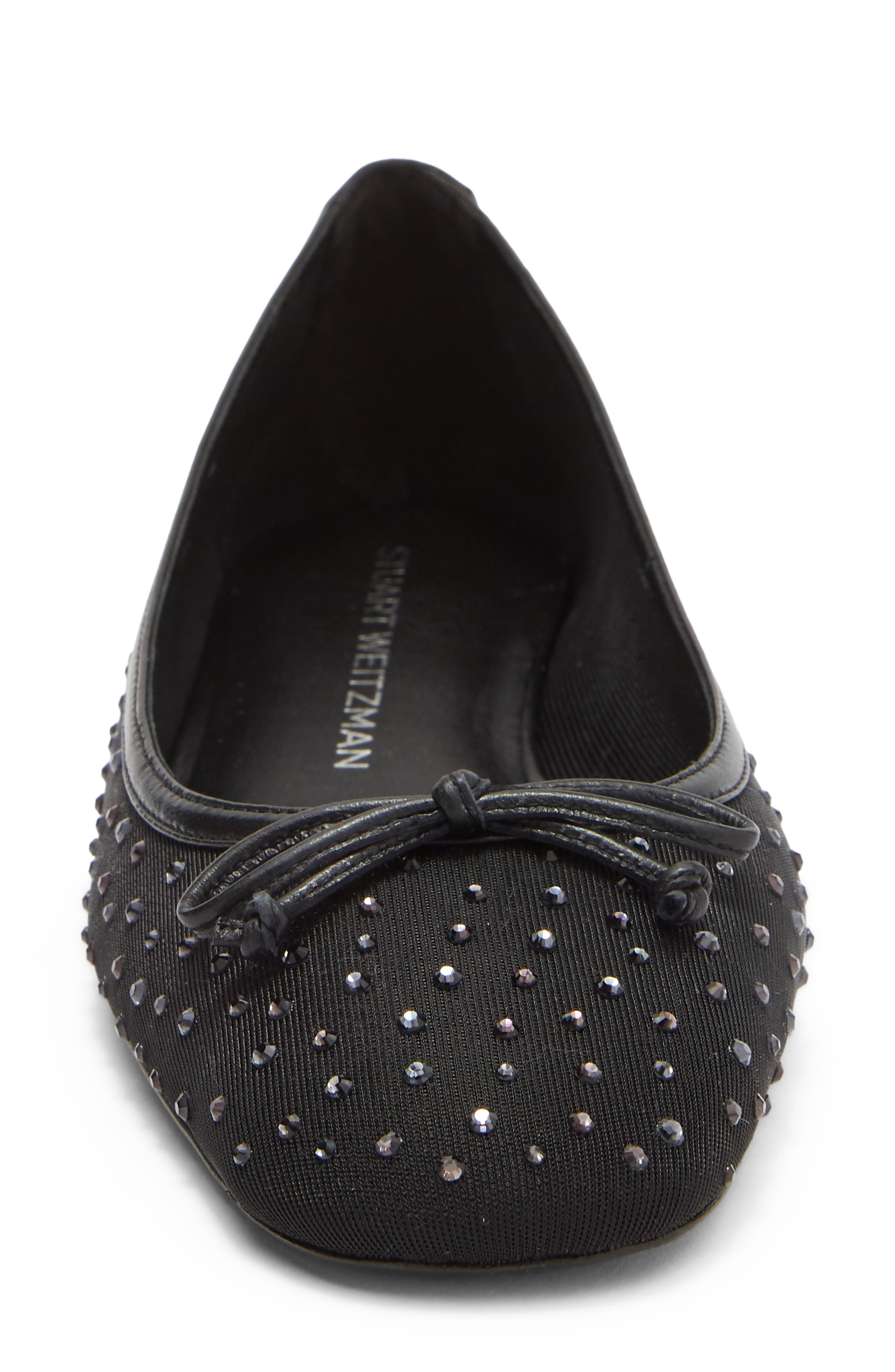 Stuart Weitzman Arabella Ballet Flat, Alternate, color, Black