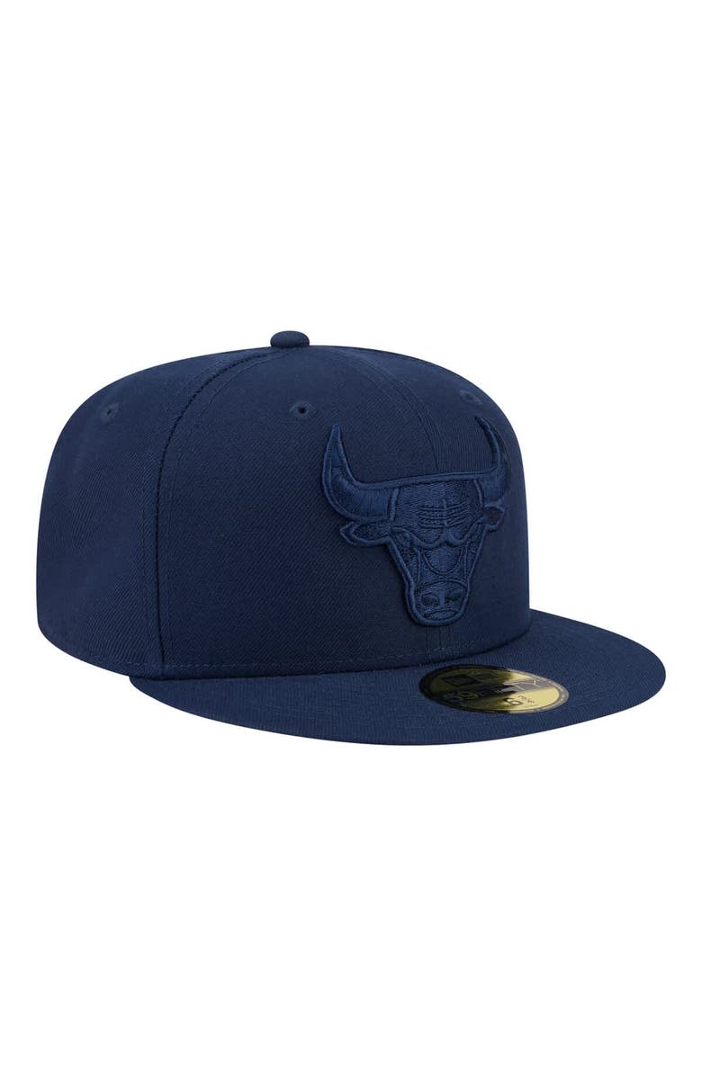 New Era Men's New Era Navy Chicago Bulls Tonal Color Pack 59FIFTY Fitted Hat, Alternate, color, Navy