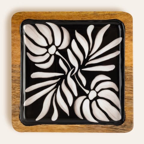Lakri Square Mango Tree Tray Curated Decor