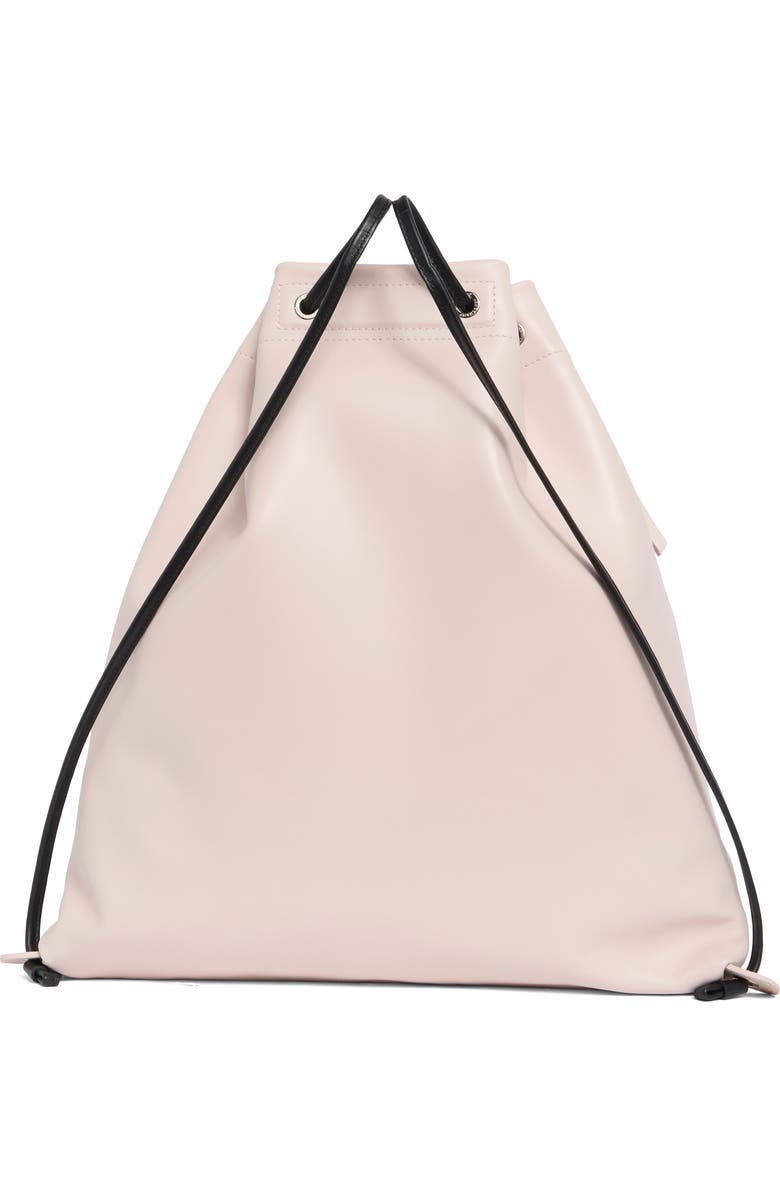 Longchamp Leather Cinch Backpack, Alternate, color, Powder