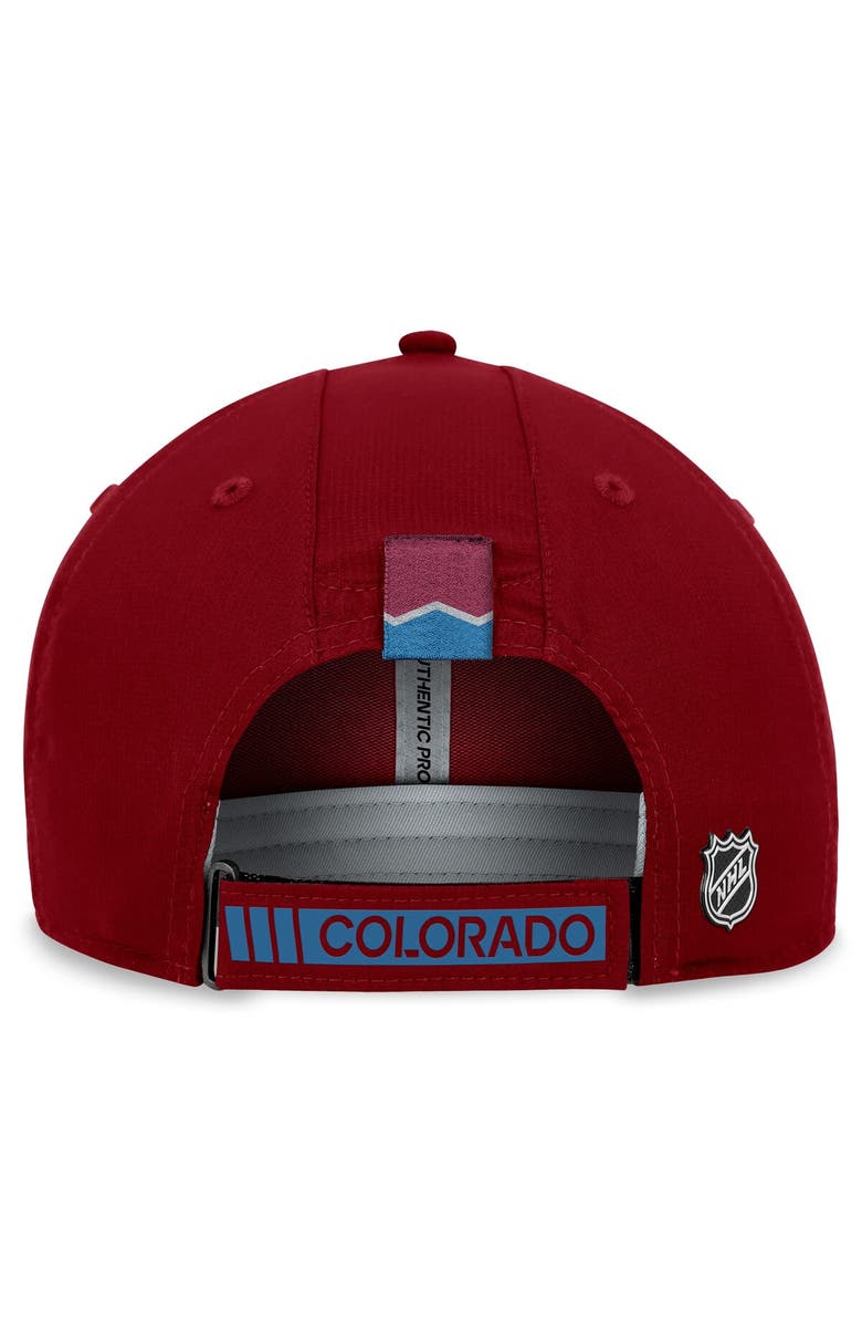 FANATICS Men's Fanatics Branded Burgundy Colorado Avalanche Authentic Pro Rink Adjustable Hat, Alternate, color, Burgundy