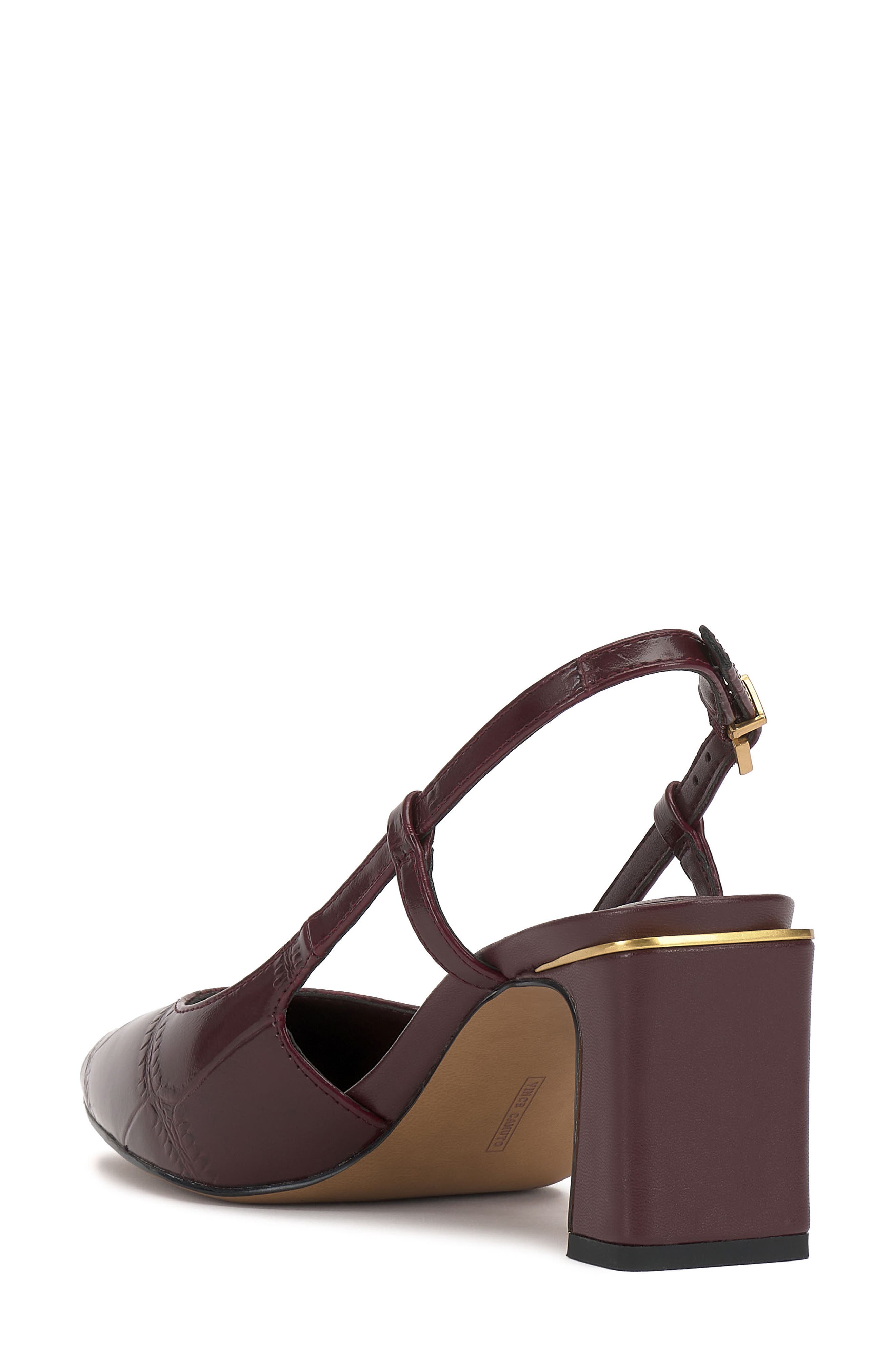 Vince Camuto Haslie Slingback Sandal, Alternate, color, Plum Large Croco