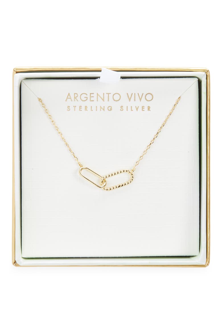 Rope Interlock Pendant Necklace, Main, color, GOLD