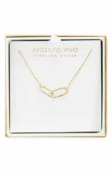 ARGENTO VIVO Rope Interlock Pendant Necklace