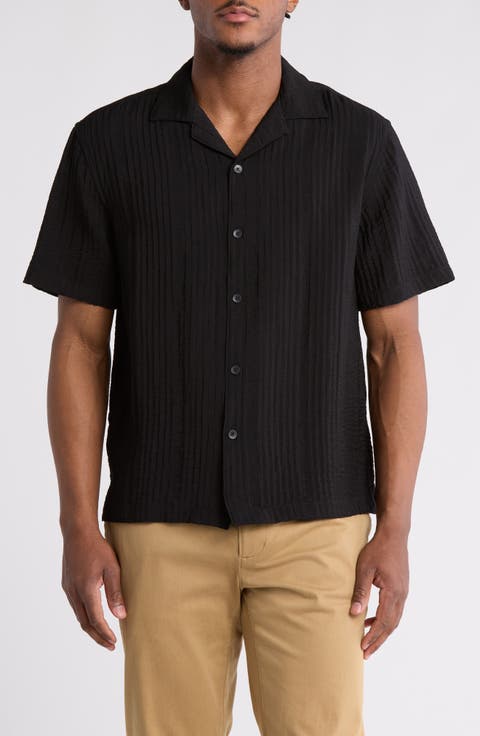 Relax Texture Short Sleeve Camp Shirt
