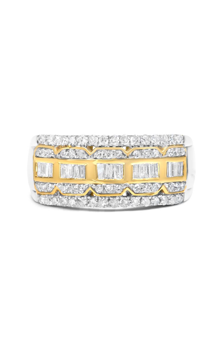 Haus of Brilliance 10K Gold 1.00 Cttw Diamond Art Deco Multi-Row Ring Band, Alternate, color, Yellow Gold