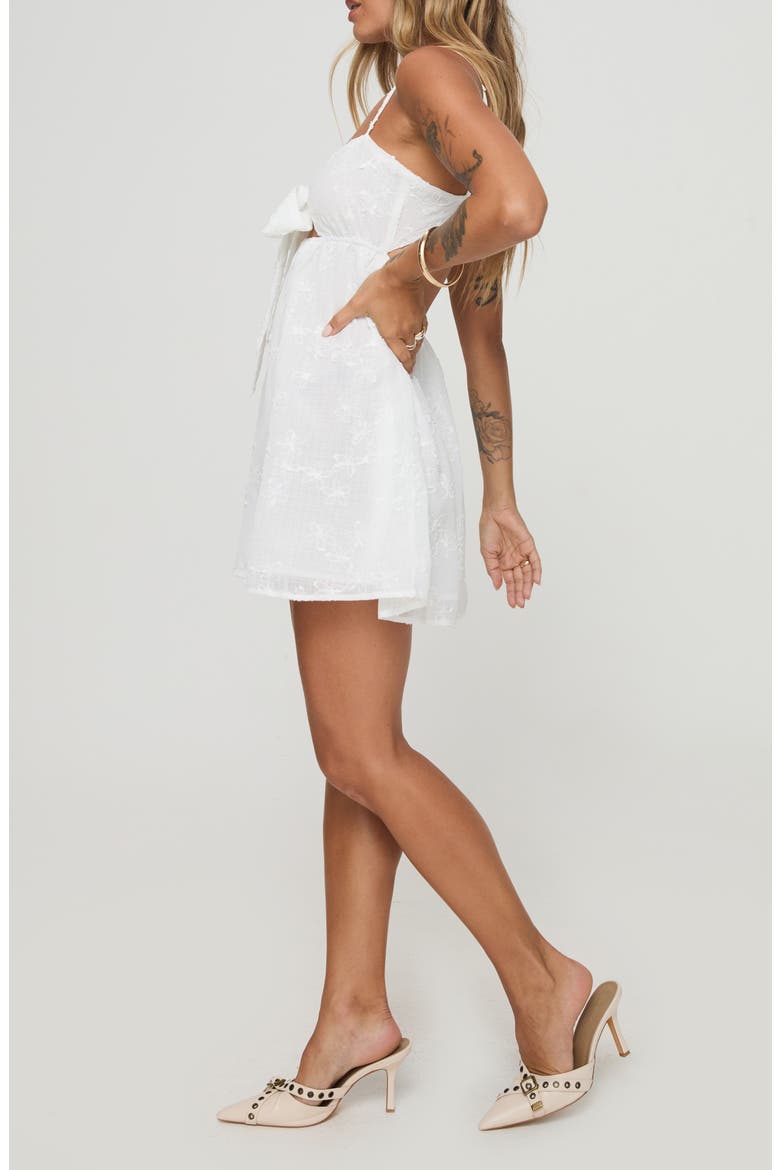 Granno Cutout Sleeveless Minidress, Alternate, color, WHITE