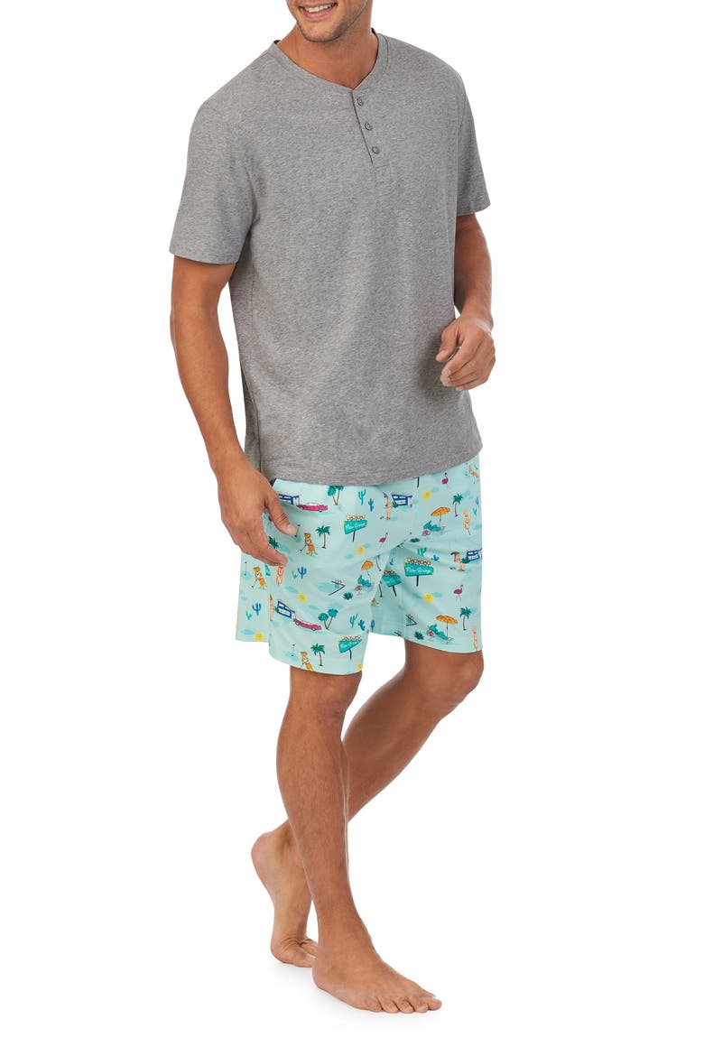 Organic Cotton Blend Pajamas, Alternate, color, PALM SPRINGS