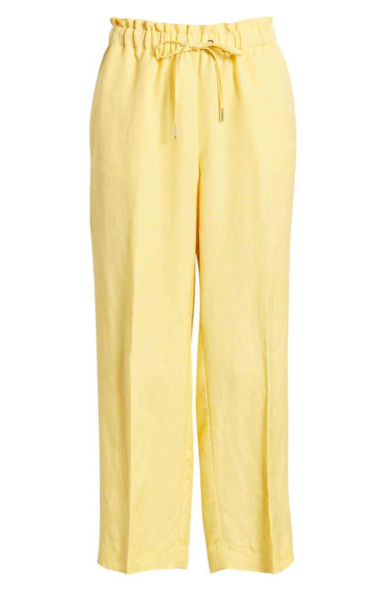 Anne Klein Linen Blend Crop Wide Leg Drawstring Pants, Alternate, color, 