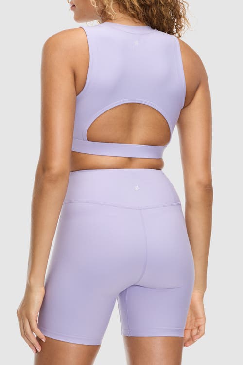 Peloton Cadent Super Crop Cutout Tank In Purple