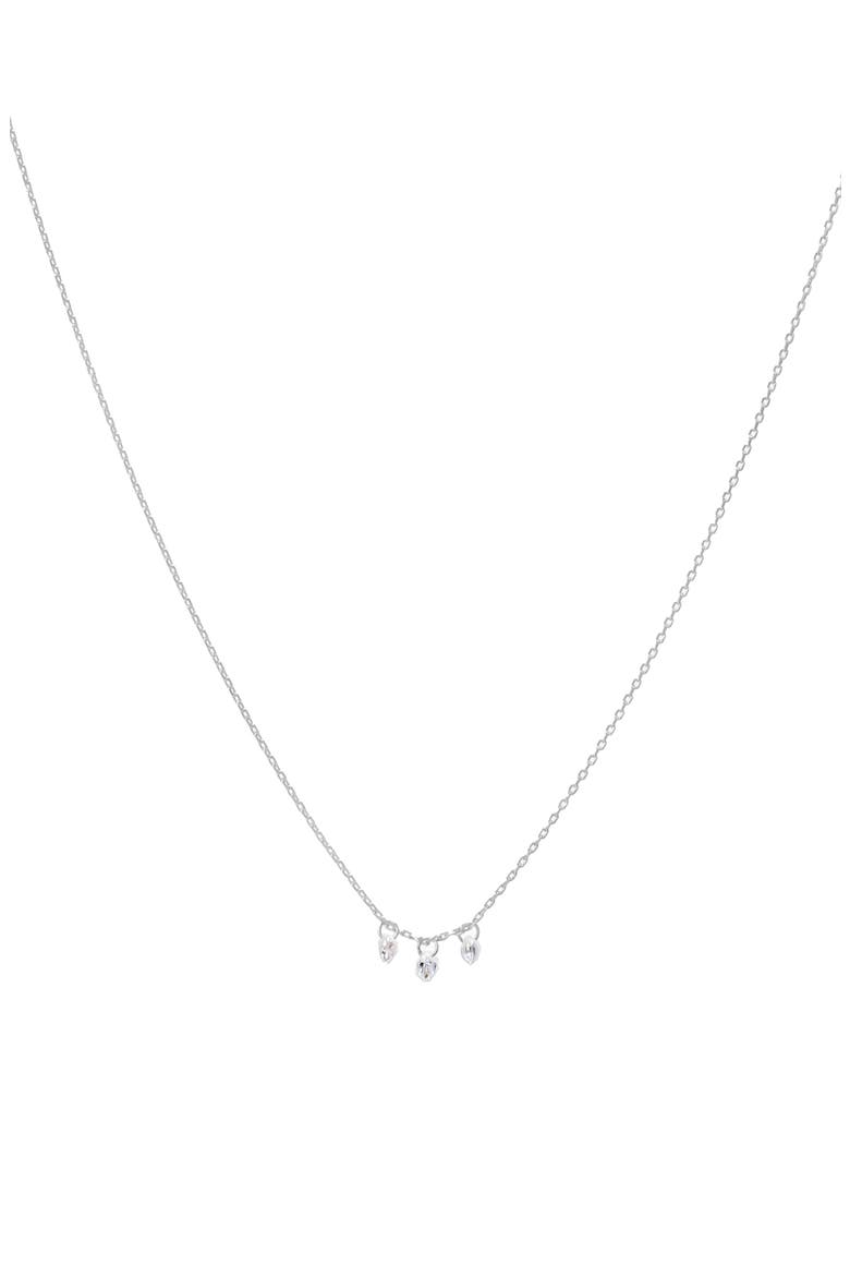 Sterling Silver 18k Gold Plated Emmeline Necklace Dainty Trendy Gift, Alternate, color, Silver