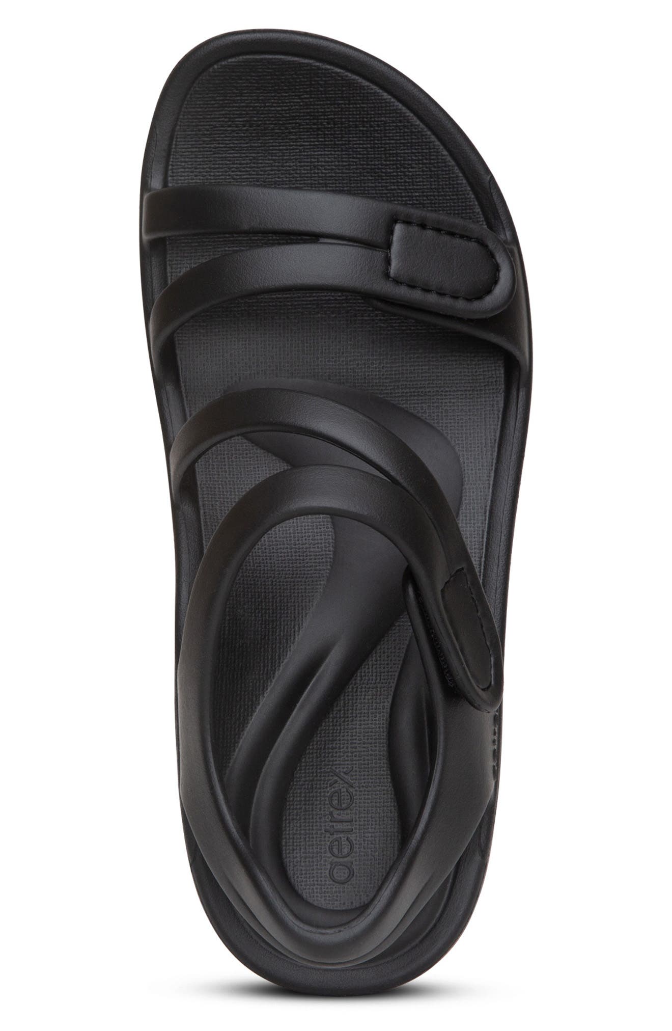 Jillian Waterproof Sandal, Alternate, color, BLACK RUBBER