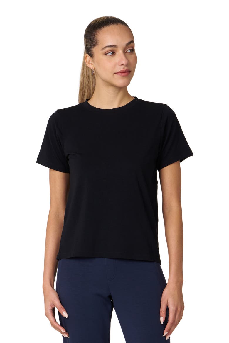 Rebody Essentials Short Sleeve Top, Alternate, color, Black